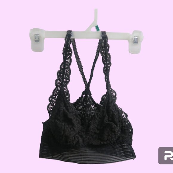 Victoria's Secret bra bralette lace lacey cross back bra in black size small. - Picture 8 of 8